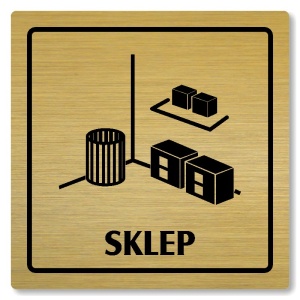 Sklep, 80x80mm, zlatá, Arizona